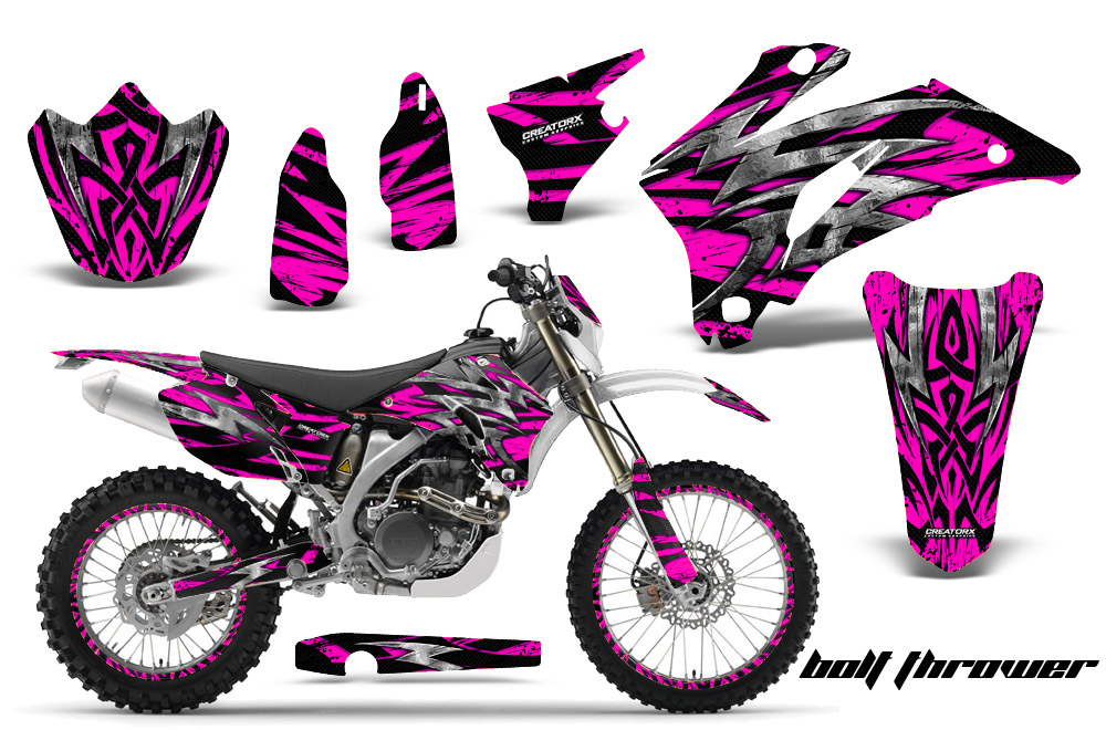 Yamaha WR 250-450 07-10 Graphics Kit Bolt Thrower Pink NP Rims